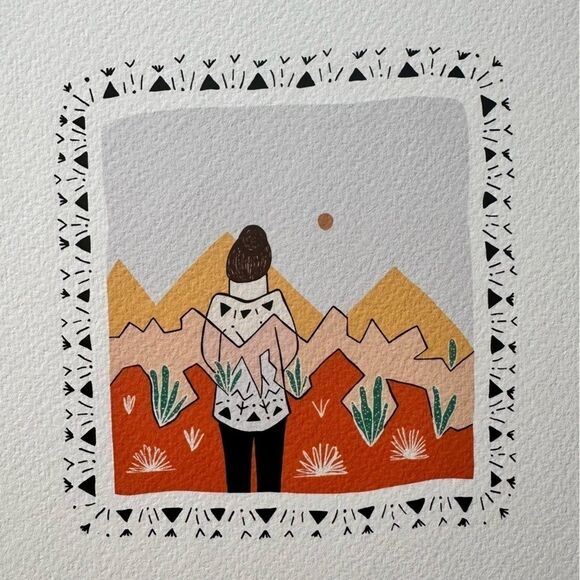 Mountain Girl Matted Print 8”x10” - Picture 2 of 3